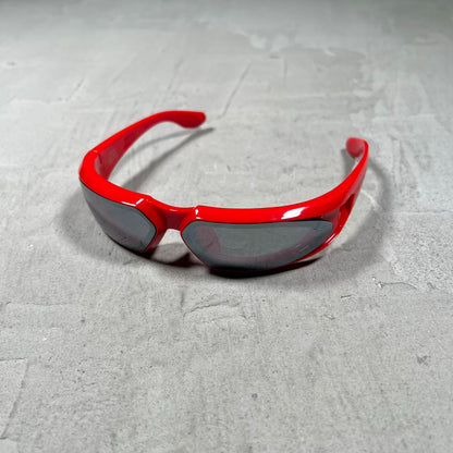 Skylrk Glicky Red Heat Gloss Sunglasses USED x18570