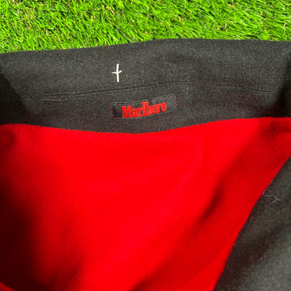 1990s Marlboro Reversible Red/Black Wool Jacket Size Large USED v18571
