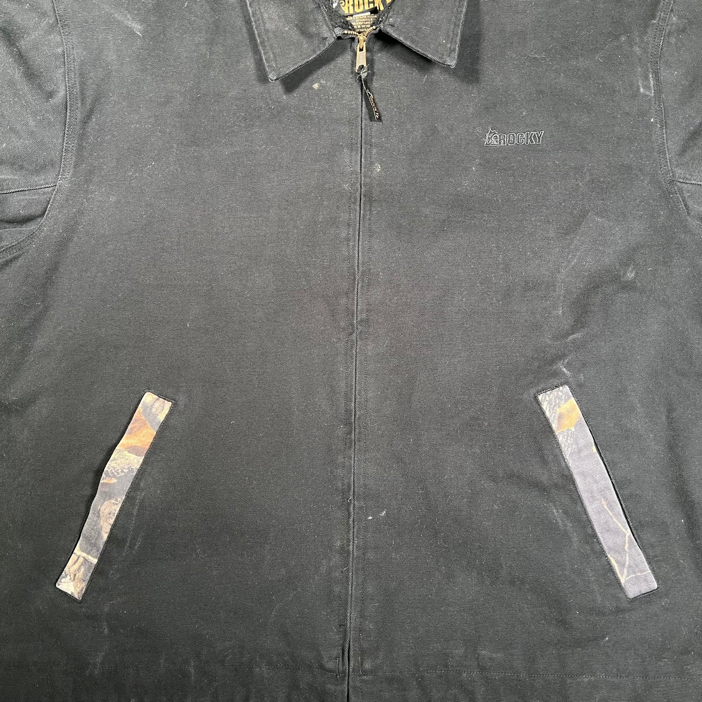 1990s Rocky Black/Real Tree Jacket Size XL USED v18212