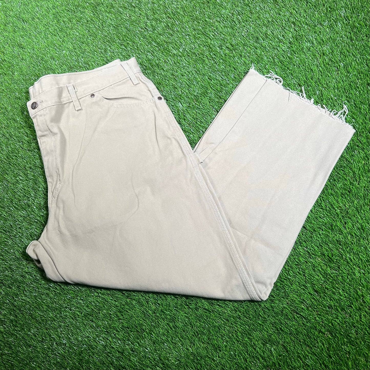 Y2K Dickies Work Wear Tan Pants Size 40x32 USED v18073