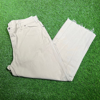 Y2K Dickies Work Wear Tan Pants Size 40x32 USED v18073