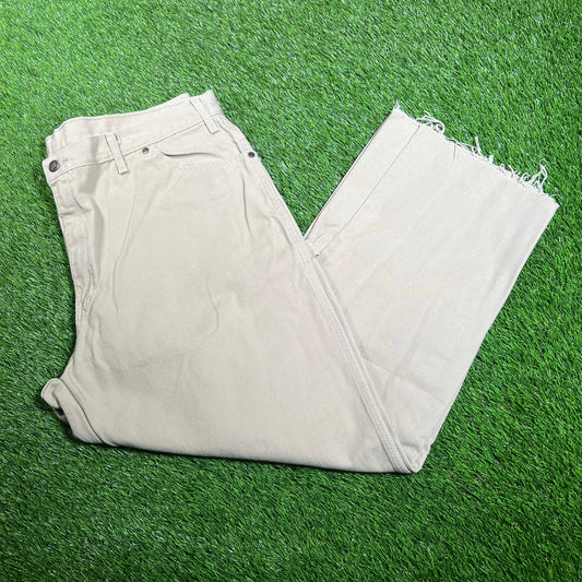 Y2K Dickies Work Wear Tan Pants Size 40x32 USED v18073
