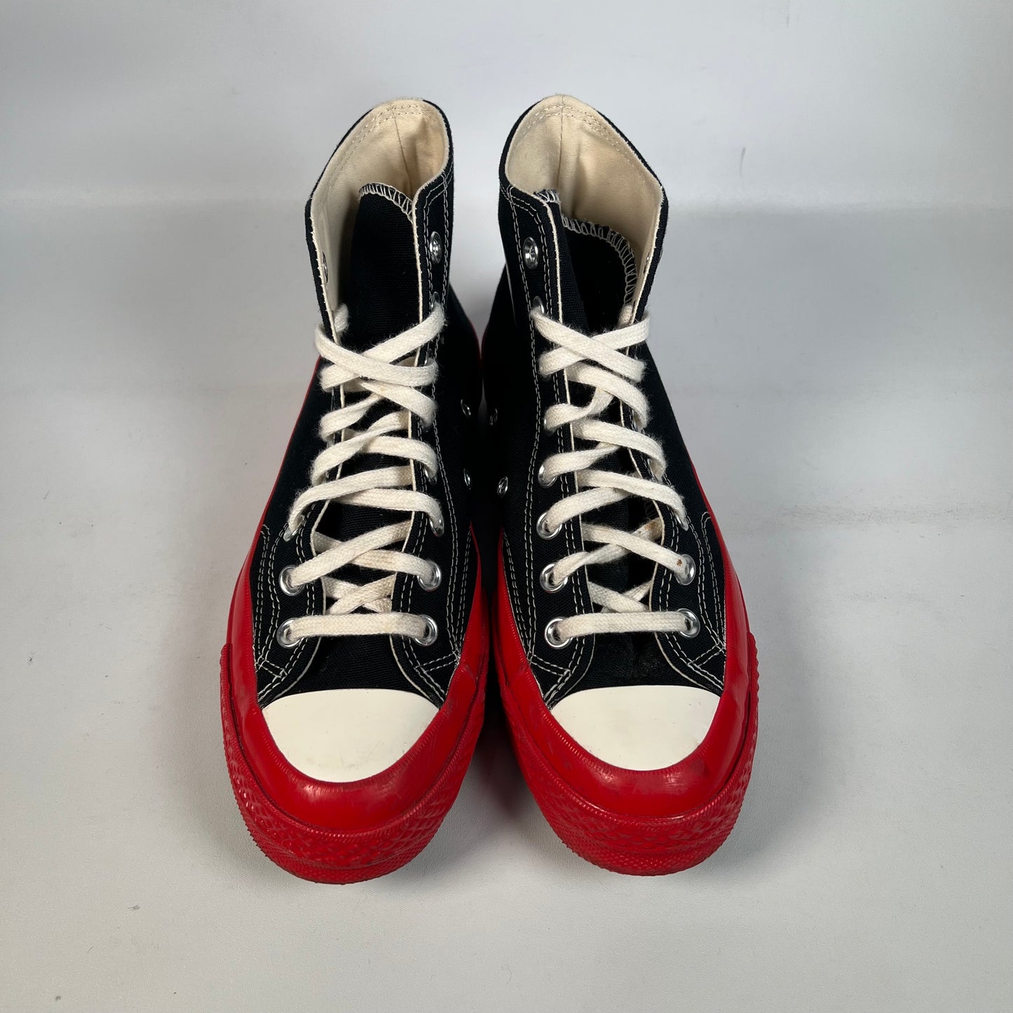 Converse Chuck Taylor 70 Hi CDG Play Black Red (2022) Size 6.5 USED s21556