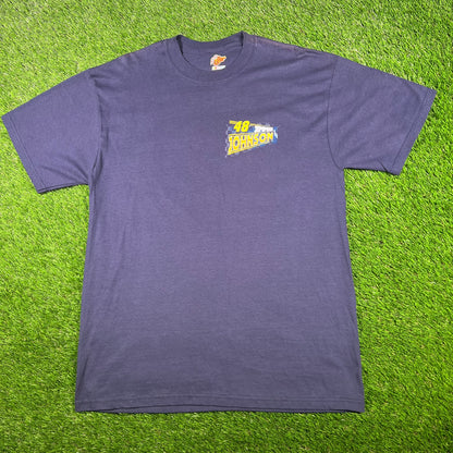 2006 Jimmi Johnson Navy Nascar Tee Size Large USED v17272