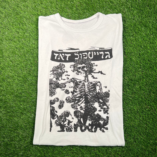 Assembly NY Grateful Dead "Hebrew" White Tee Size Large USED v18649