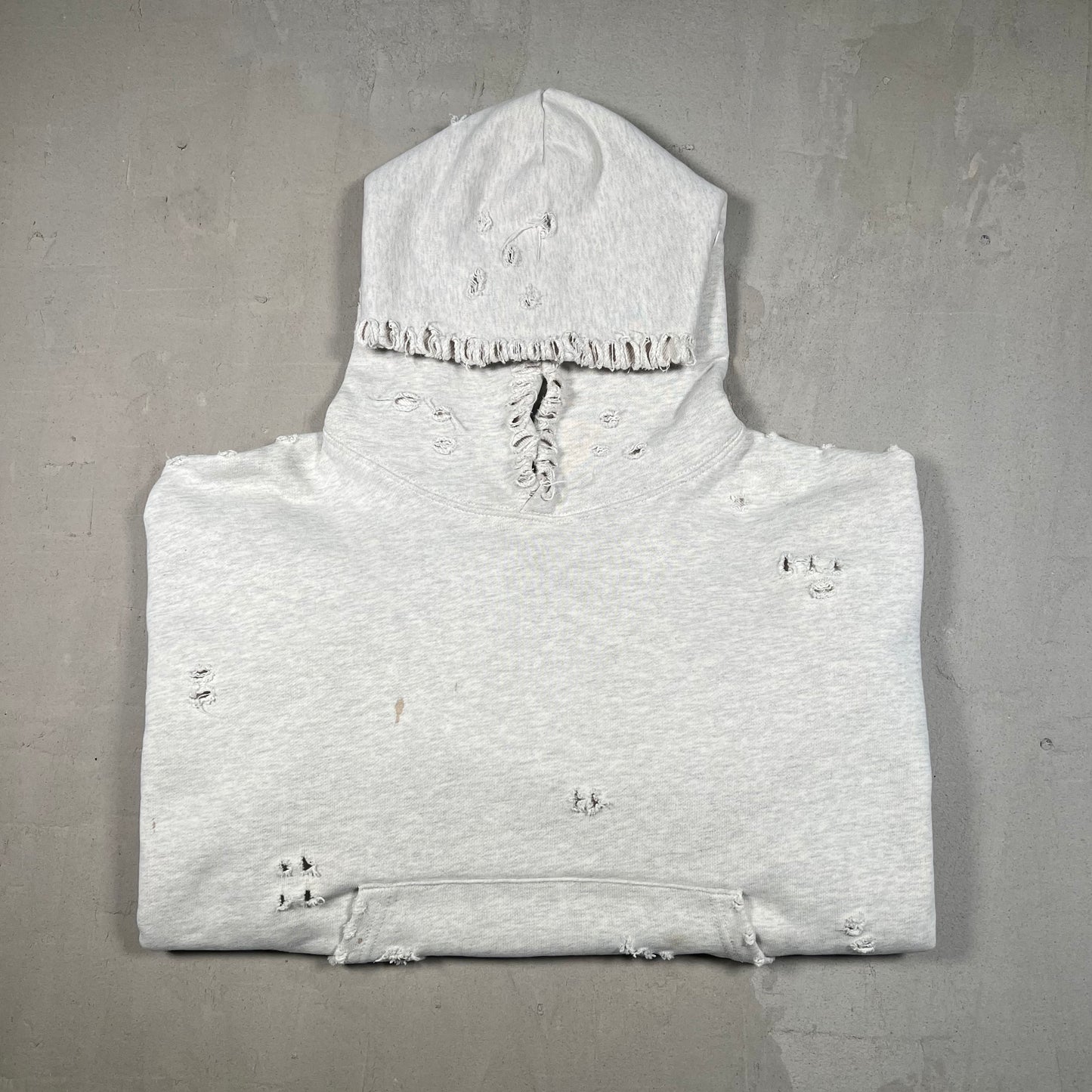 GV Gallery Ripped Trashed Grey Pullover Hoodie Size Small USED x17 031