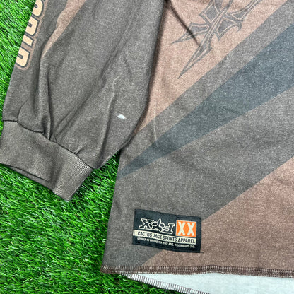 Travis Scott Fox Racing Brown Racing Jersey Size Large USED c16753