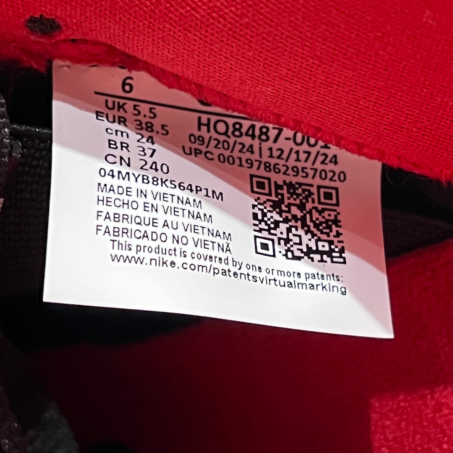 Nike SB Dunk Low Supreme 94 Black (2025) Size 6 USED s19073