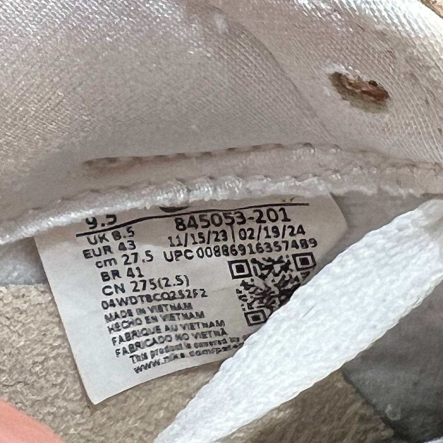 Nike Air Force One Low Linen (2024) Size 9.5 USED s19963