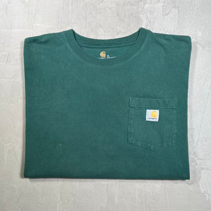 Carhartt Green Pocket Tee Size XL USED v20448