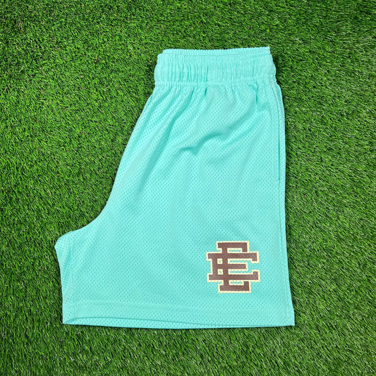 Eric Emanuel Teal/Brown Shorts Size XL USED x16656