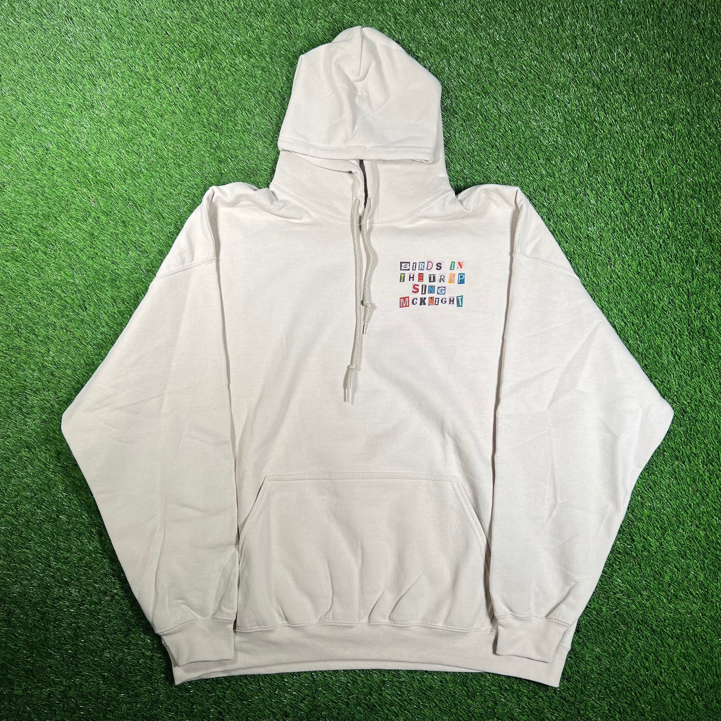 Travis Scott Birds in the Trap Eagle on Back Tan Hoodie Size XXL USED x12997