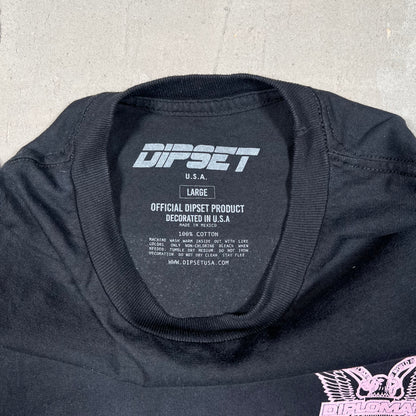 Dipset USA Black Pink Camron Tee Size Large USED v19205