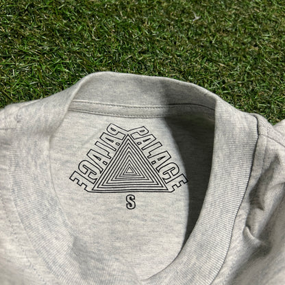 Palace Grey Logo Tee Size Small USED x13862