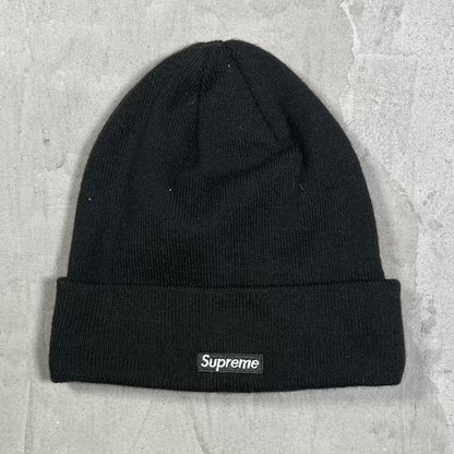 Supreme New Era Script Beanie Black (2024) USED x18714