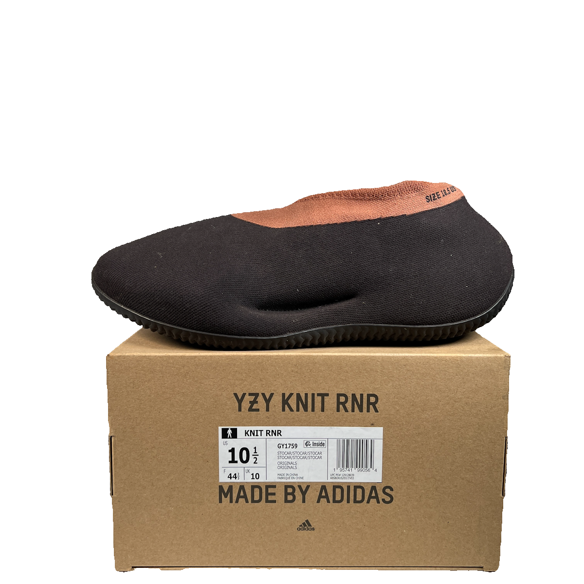 Yeezy Knit Runner Stone Carbon (2022) Size 10.5 USED s22960