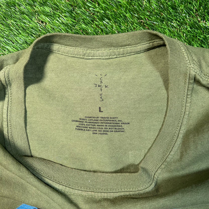 Travis Scott A Portal to Our World Green Tee Size Large USED x16928