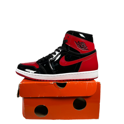 Jordan 1 High Patent Bred (2021) Size 9.5 USED s17924