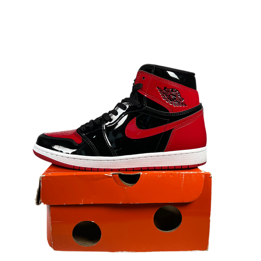 Jordan 1 High Patent Bred (2021) Size 9.5 USED s17924