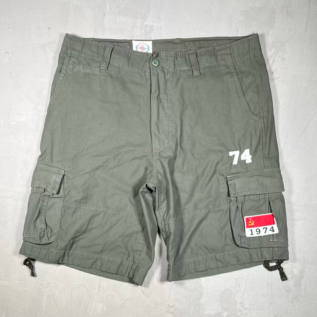 74 Is War Oliver Green Cargo Pants Size Large USED x18735