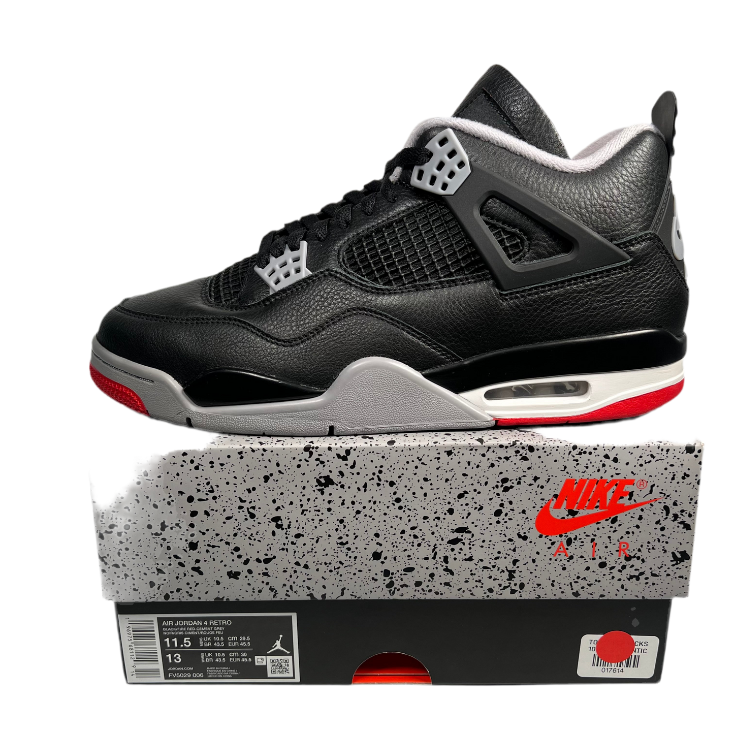 Jordan 4 Bred Reimagined (2024) Size 11.5 USED s17645