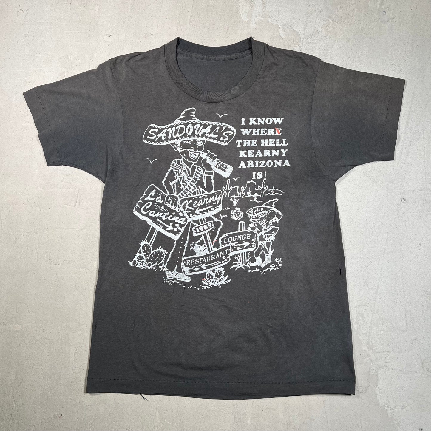 1980s Sandovals Bar Black tee Size Medium USED v19473