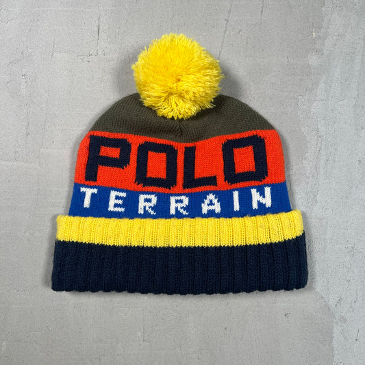 Polo Ralph Lauren Sport "Terrain" Blue/Orange/Green Beanie USED v19004