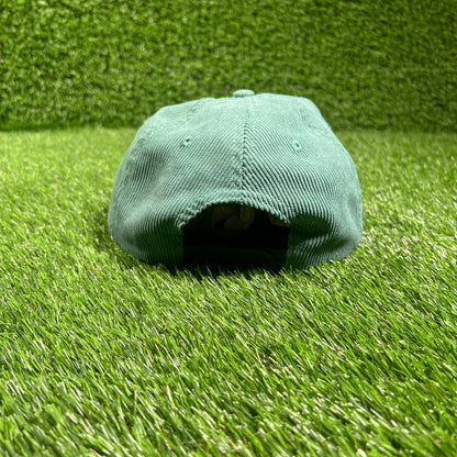 1980s Rolex Green Corduroy Snap Back Hat USED v18210