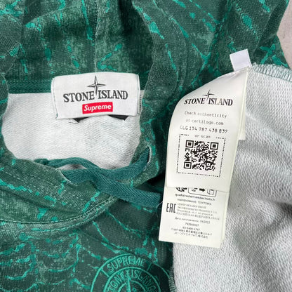 Supreme Stone Island Hooded Sweatshirt Dark Green (2023) Size Large x18386