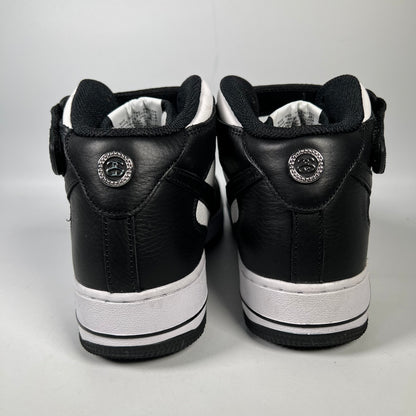 Nike Air Force One Mid Stussy Light Bone Black (2022) Size 9.5 USED S19784