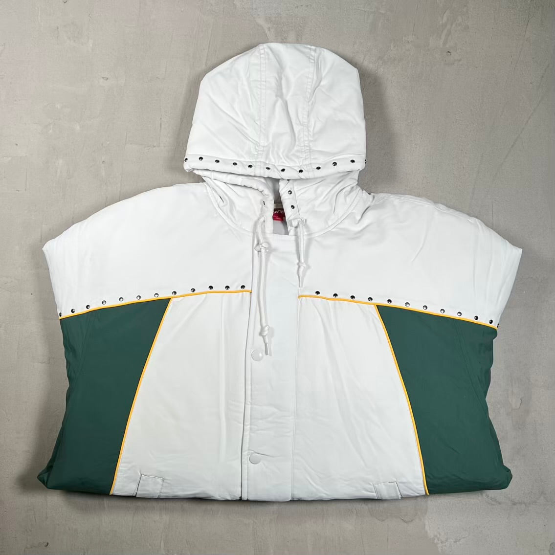 Supreme Studded Stadium White Jacket (2025) Size Large USED x18688