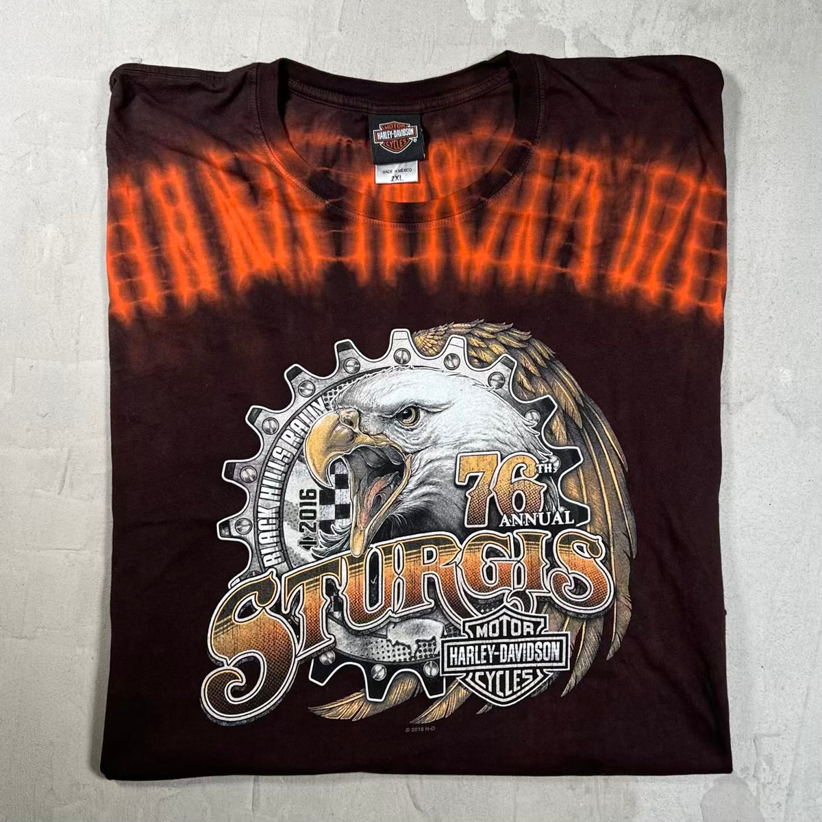 2016 Harley Davidson Sturgis Tie Dye Cropped SIze XXL USED v20337