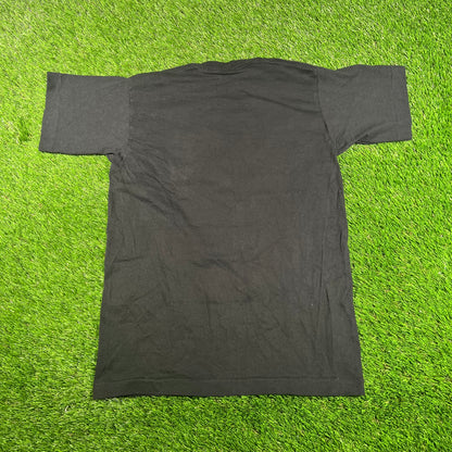 1990s Taz Who Wants to Battle Black Tee Size Kids XL USED v17748