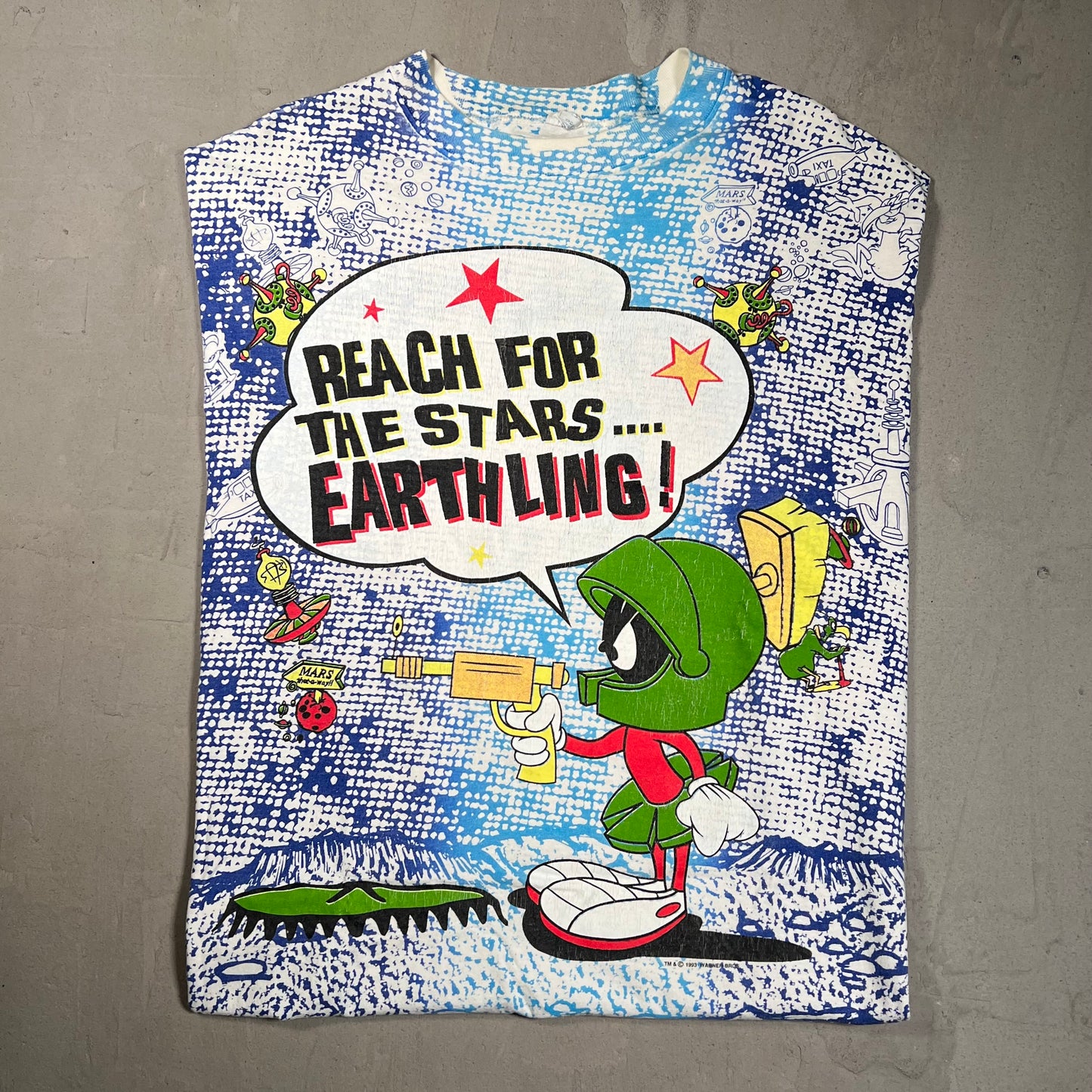 1993 Marvin the Martain Reach for the stars Full Print Size Medium USED v6326