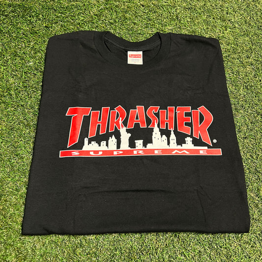Supreme x Thrasher Black Skyline Tee Size Large NEW x13880