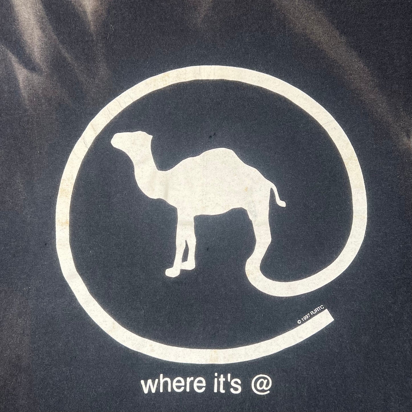 1997 Camel Logo Tee Black Size XL USED v19385