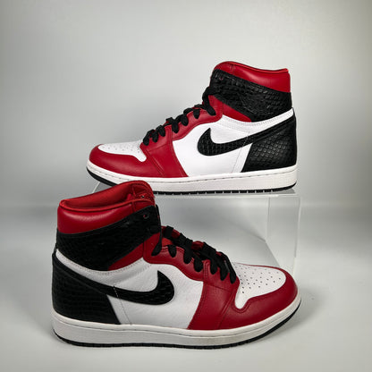 Jordan 1 High Satin Snake Chicag Size 7.5m / 9w USED s17727