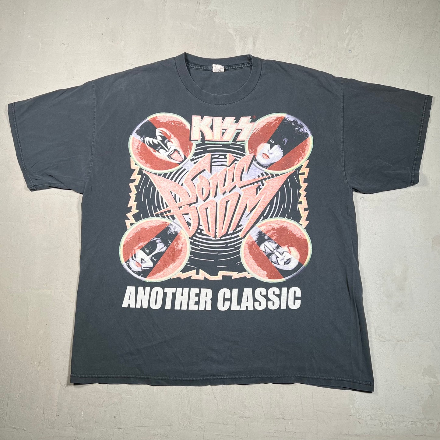 Kiss Sonic Boom Another Classic Washed Black Tee Size XXL USED v19356