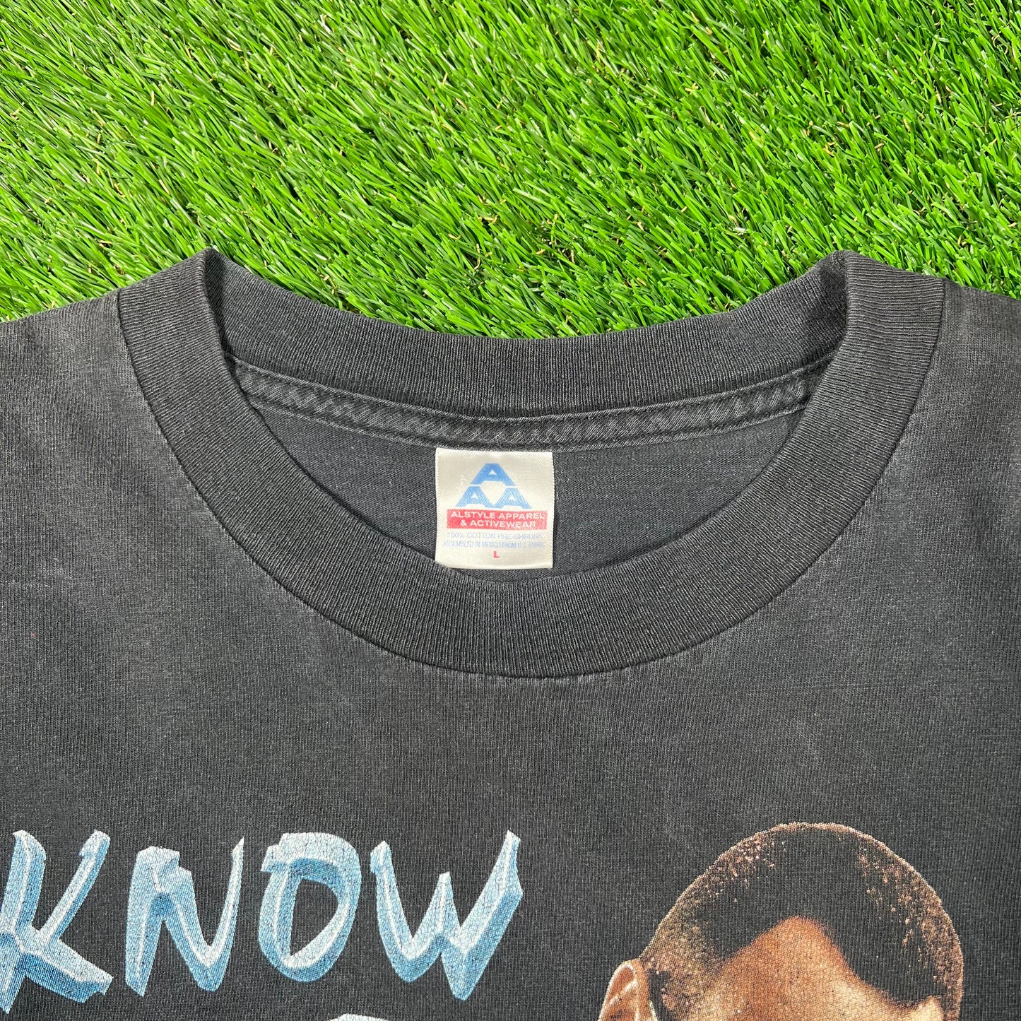 1998 WWE The Rock "Know Your Role, The Corporate Champ" Black Tee Size Large USED v18779