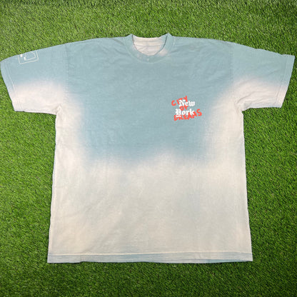 Travis Scott Astro World NY Liberty Teal Tee Size XL USED x14532