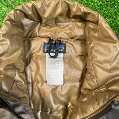 Patagonia Brown MicroDown Vest Size Large USED v18844