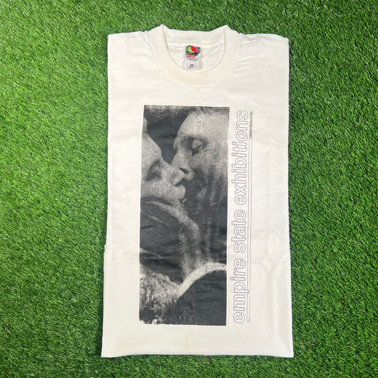 1996 Empire State Exhibitions Film Festival Kissing White Tee Size XL USED v18207