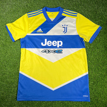 Adidas Juventus 2022 Third Blue/White Jersey Size Large USED v17104