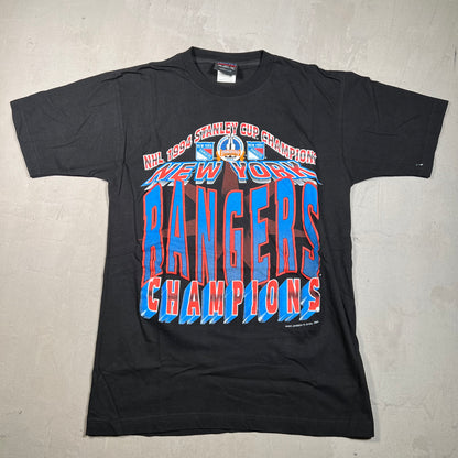 1994 New York Rangers Stanley Cup Champs Black Tee Size Large USED v17806
