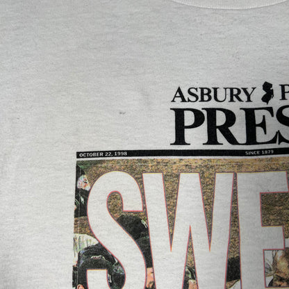 1998 Asbury Press Yankees "Champs" White Tee Size XL USED v19103
