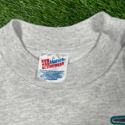 1993 Anaheim Might Ducks Grey Crewneck Size Large USED v16986