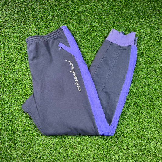 1980s Nike International Navy Sweat Pants Size Large USED v18540