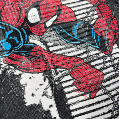 1991 Spider Man Marvel Comics Full Print Skyline Tee Size XL USED v16415