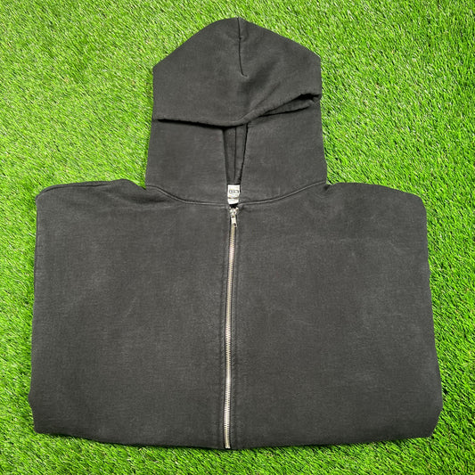 Los Angeles Apparel 14oz Heavyweight Black Full Zip Hoodie Size Large USED v18033