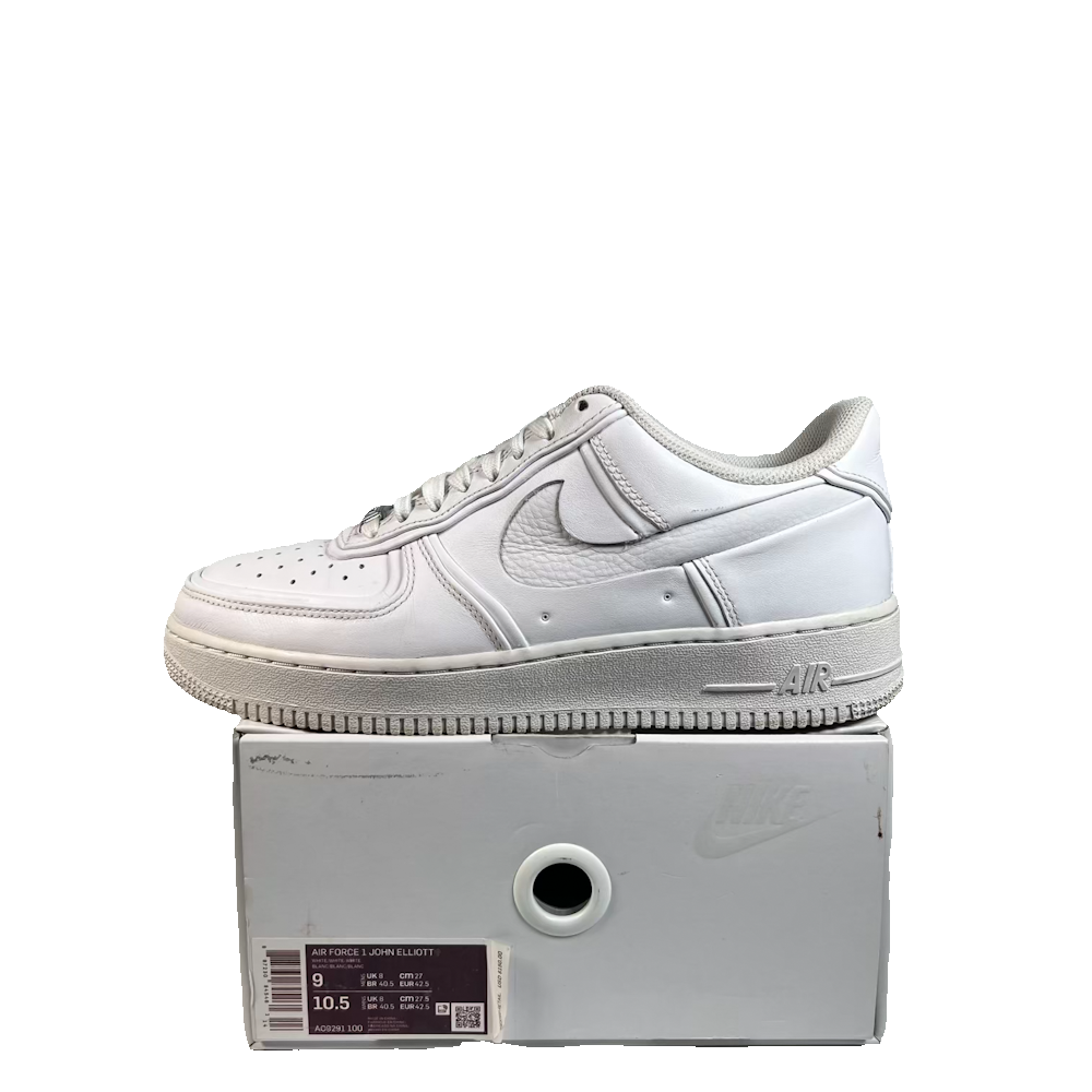 Nike Air Force One Low John Elliott White (2018) Size 9 USED s23562